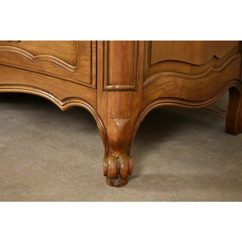 French Provincial Louis XV Carved Fruitwood Triple Dresser by Fancher Furniture, Circa 1960s - Image 13