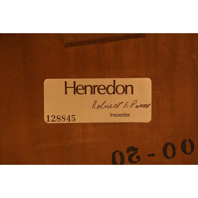 Henredon Mid-Century Hollywood Regency Mahogany and Burl Wood Extension Dining Table, Newly Refinished - Image 13
