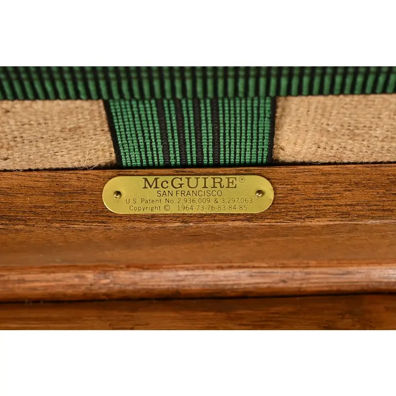 McGuire Mid-Century Hollywood Regency Bamboo Rattan Lounge Chair - Image 13