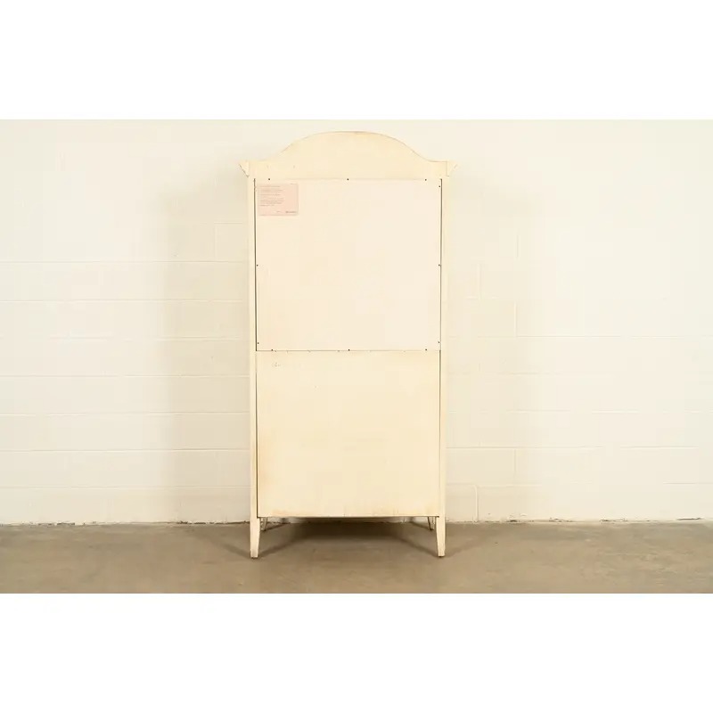 Henredon French Provincial Louis XV Cream Lacquered Armoire Dresser or Gentleman's Chest, Circa 1960s - Image 14