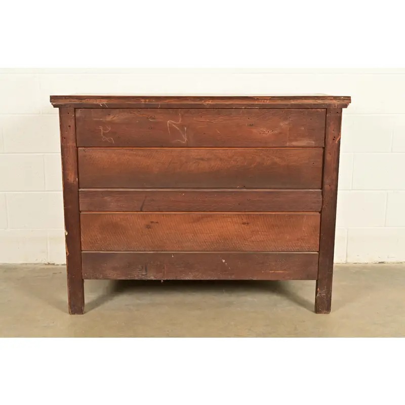 Antique Victorian Carved Tiger Oak Sideboard or Bar Cabinet, Circa 1890s - Image 15