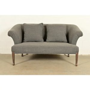 Baker Furniture English Regency Rolled Arm Sofa of Loveseat