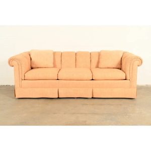 Baker Furniture English Traditional Custom Upholstered Roll Arm Sofa