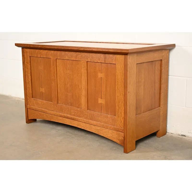 Stickley Harvey Ellis Collection Mission Arts & Crafts Inlaid Oak Blanket Chest - Image 17