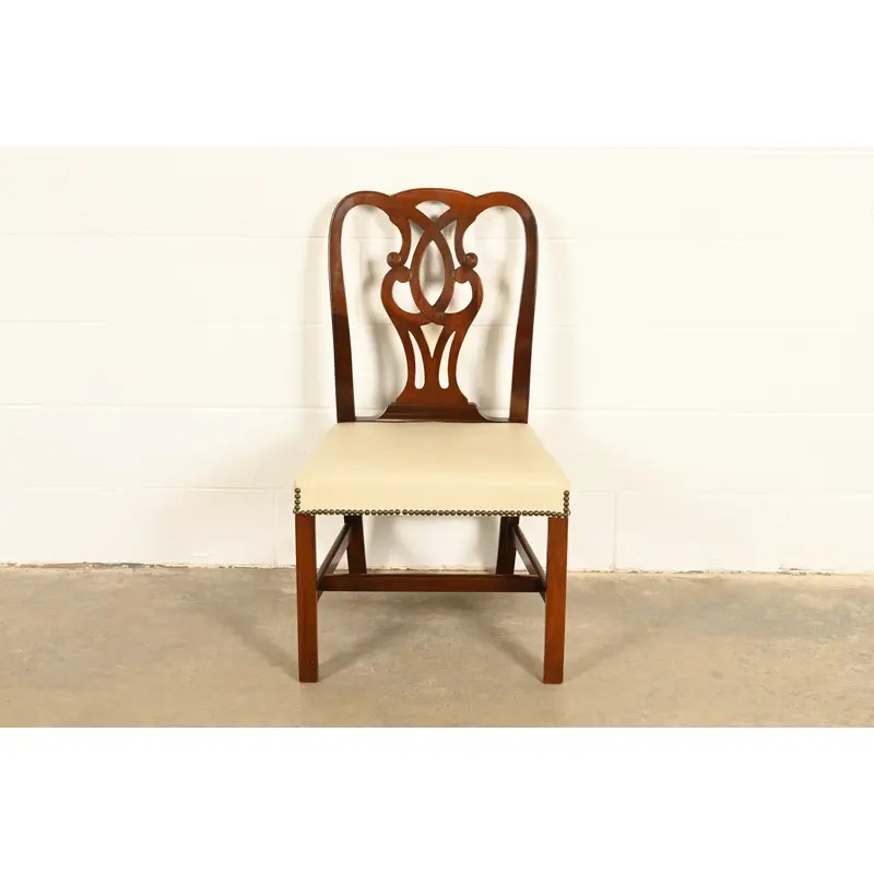 Baker Furniture Georgian Carved Mahogany Side Chair or Dining Chair - Image 2