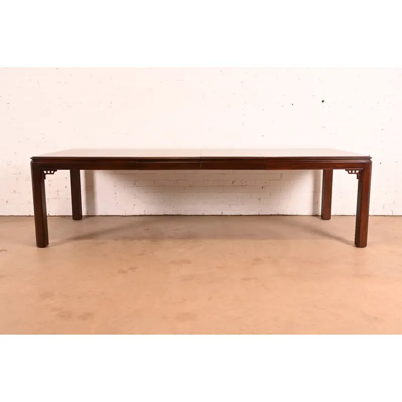 Drexel Chippendale Mahogany Extension Dining Table, Newly Refinished - Image 3
