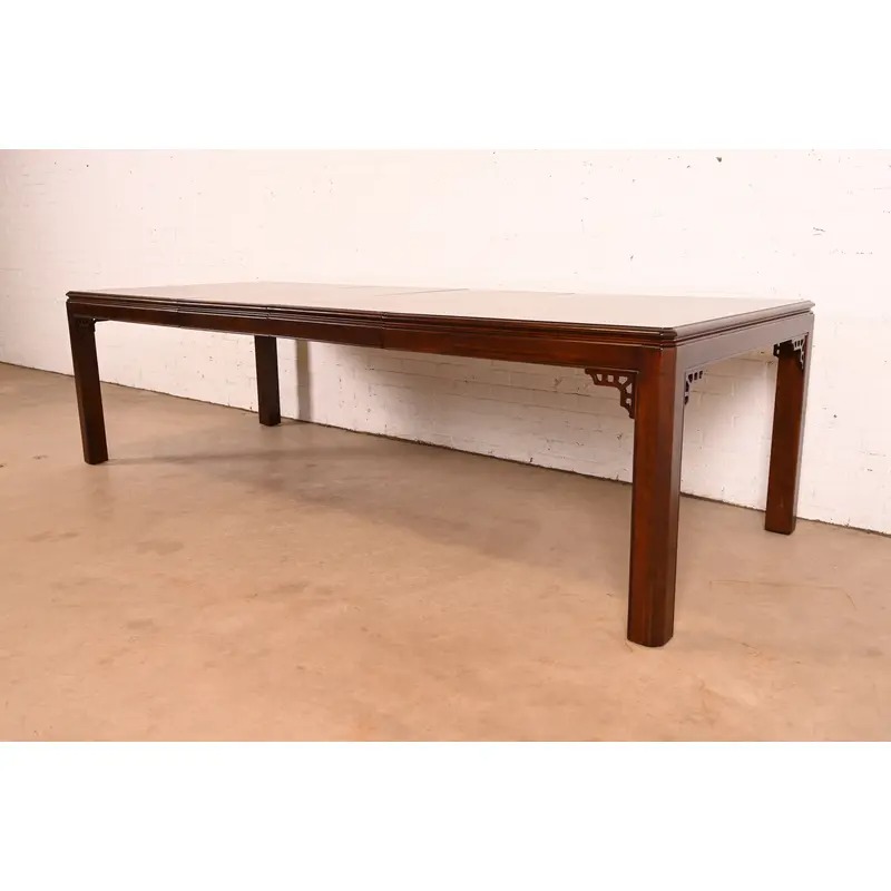 Drexel Chippendale Mahogany Extension Dining Table, Newly Refinished - Image 4