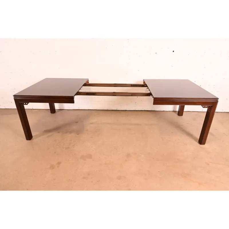 Drexel Chippendale Mahogany Extension Dining Table, Newly Refinished - Image 5