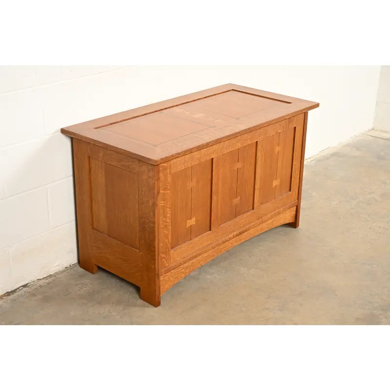 Stickley Harvey Ellis Collection Mission Arts & Crafts Inlaid Oak Blanket Chest - Image 5