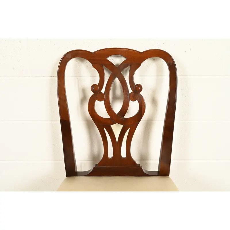 Baker Furniture Georgian Carved Mahogany Side Chair or Dining Chair - Image 6