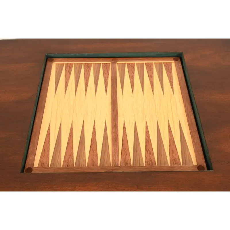 Baker Furniture Style American Empire Carved Mahogany Game Table or Occasional Table, Circa 1970s - Image 7