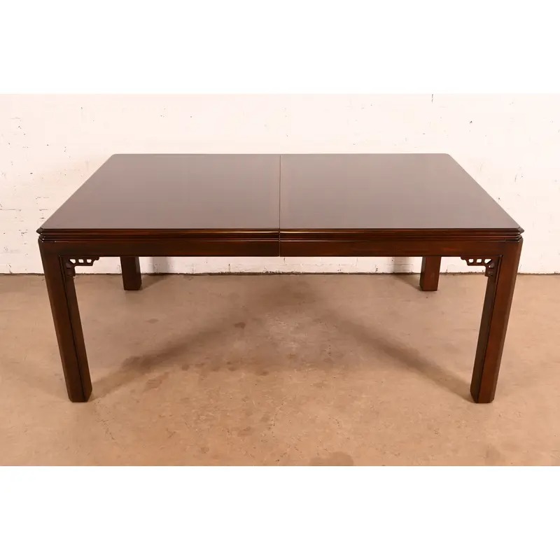 Drexel Chippendale Mahogany Extension Dining Table, Newly Refinished - Image 7