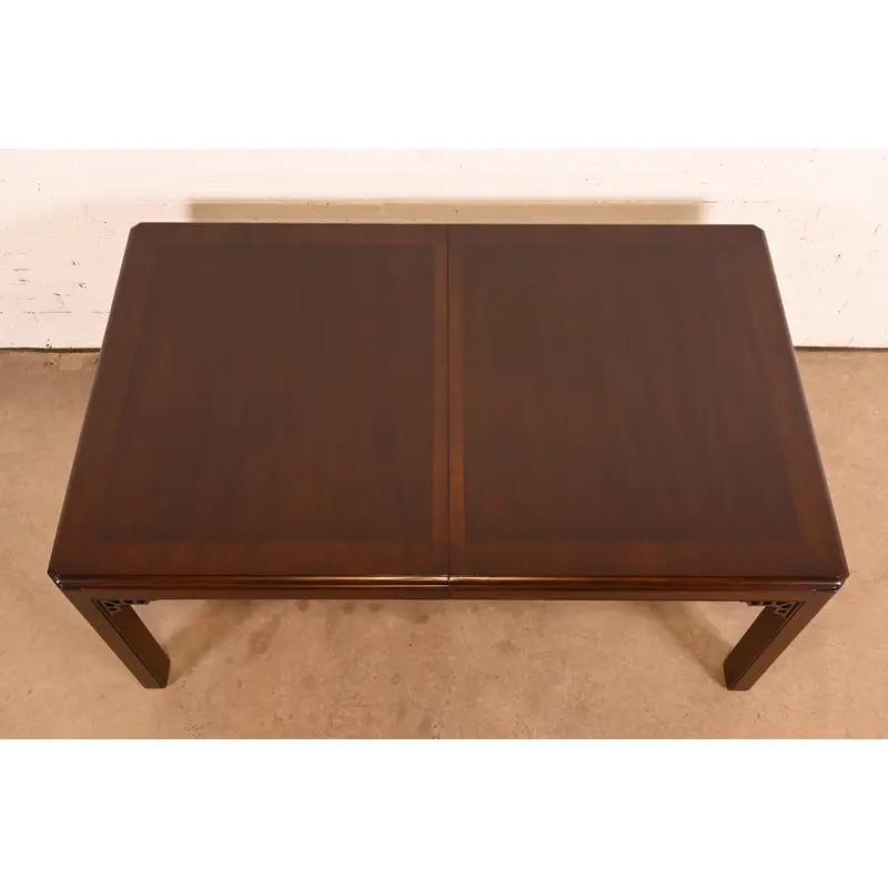 Drexel Chippendale Mahogany Extension Dining Table, Newly Refinished - Image 9