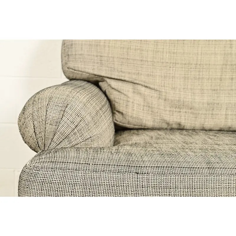 Ethan Allen Modern Upholstered Oversized Lounge Chair With Ottoman - Image 9