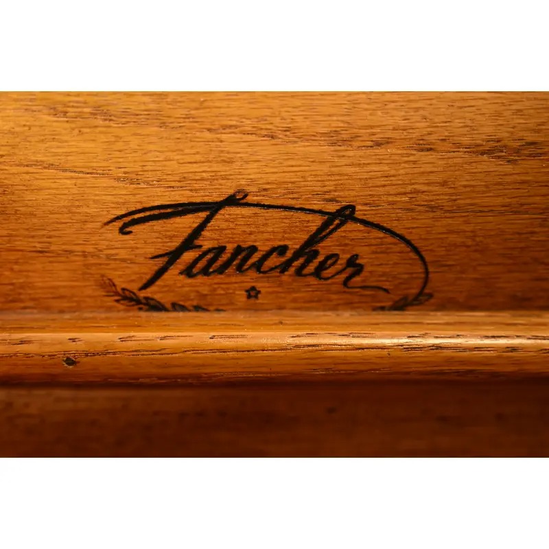French Provincial Louis XV Carved Fruitwood Triple Dresser by Fancher Furniture, Circa 1960s - Image 9