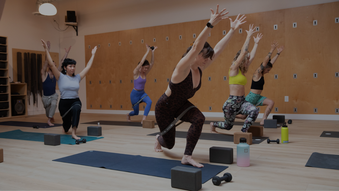 fitness class at a yoga studio in LA