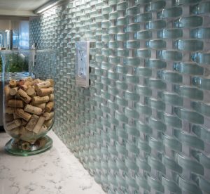 glass tile backsplash