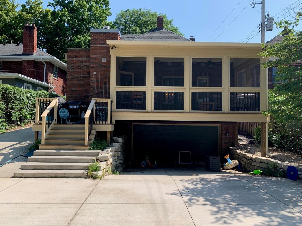 AFTER exterior screen porch