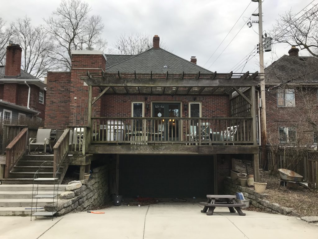 BEFORE exterior screen porch