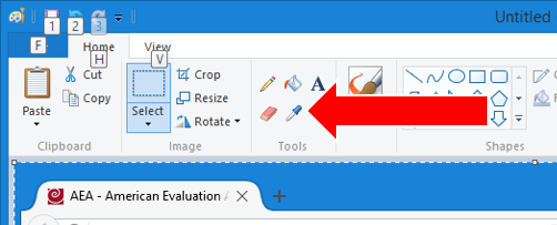 Color Picker looks like an eyedropper and it is in the Tools section. It is identified in this screenshot with my red arrow.