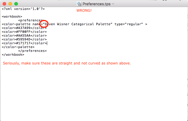 Make sure you are using straight quotes. Anything else will cause all sorts of errors. I’ve included examples of a correct and incorrect repository. This is often not a matter of inserting quotes but changing the auto-correction in the program.