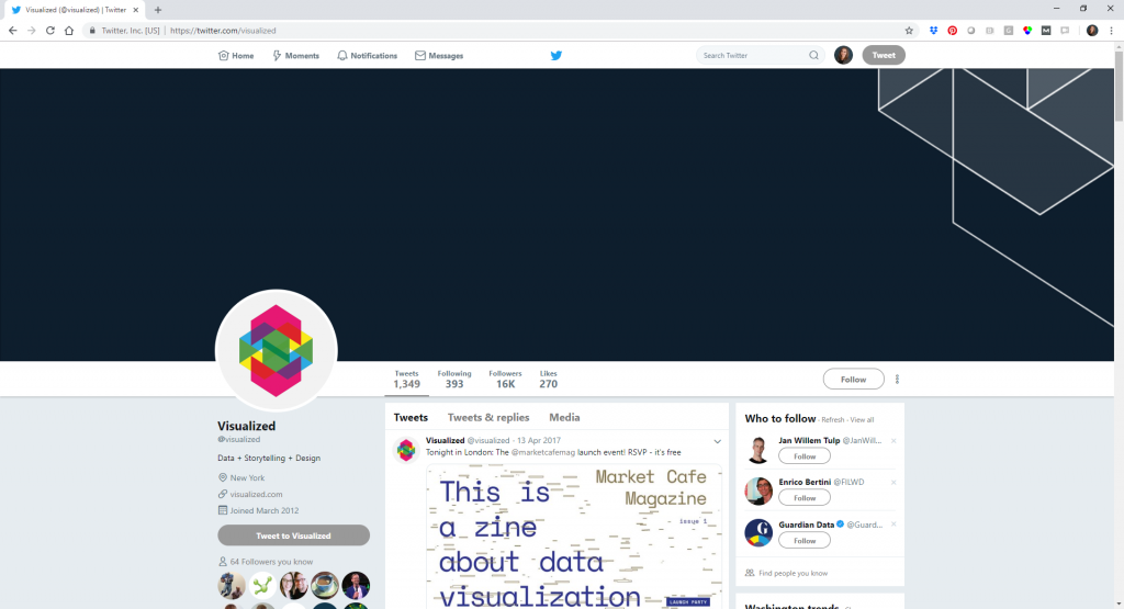 The "Visualized" conference's Twitter page