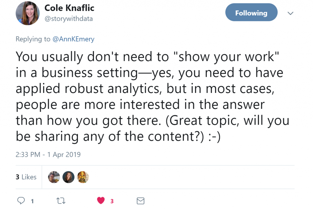 Social media comment.