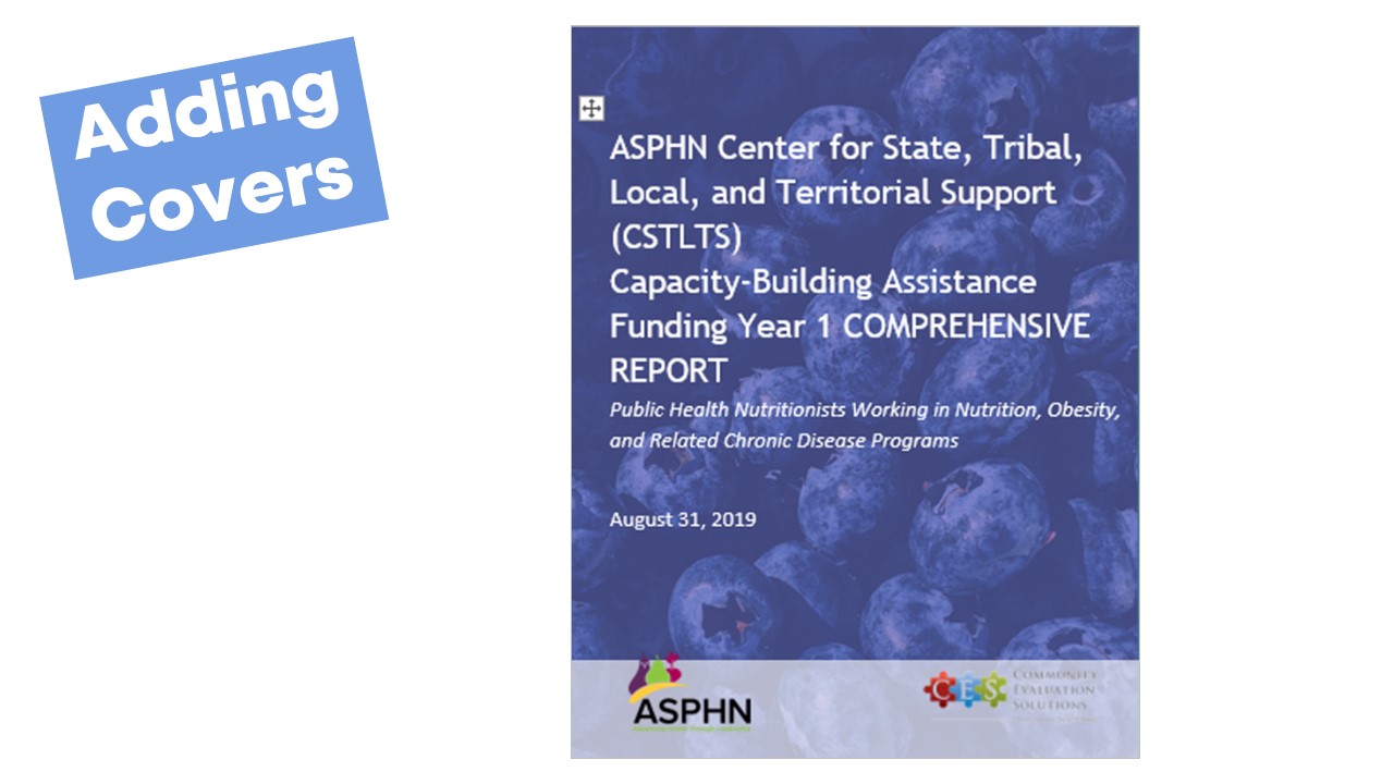 Example of a report that has an added cover page. 