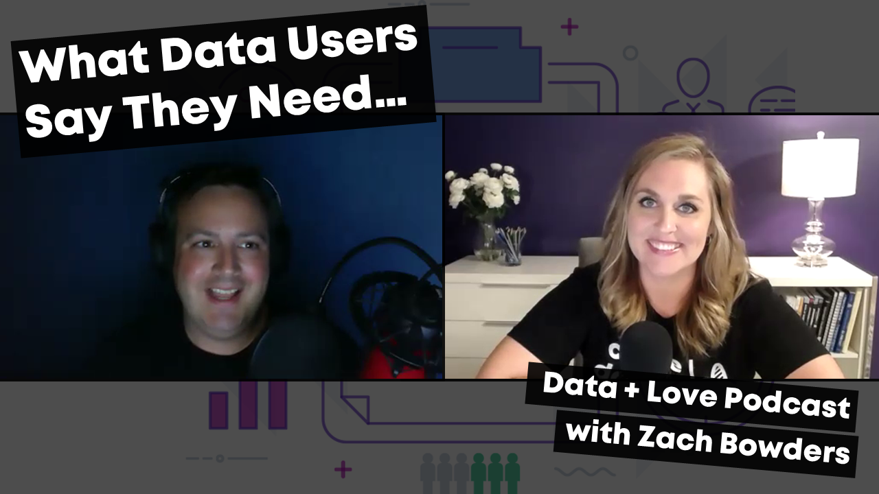 A conversation with Zach Bowders of the Data + Love podcast on how to give data users what they actually need.
