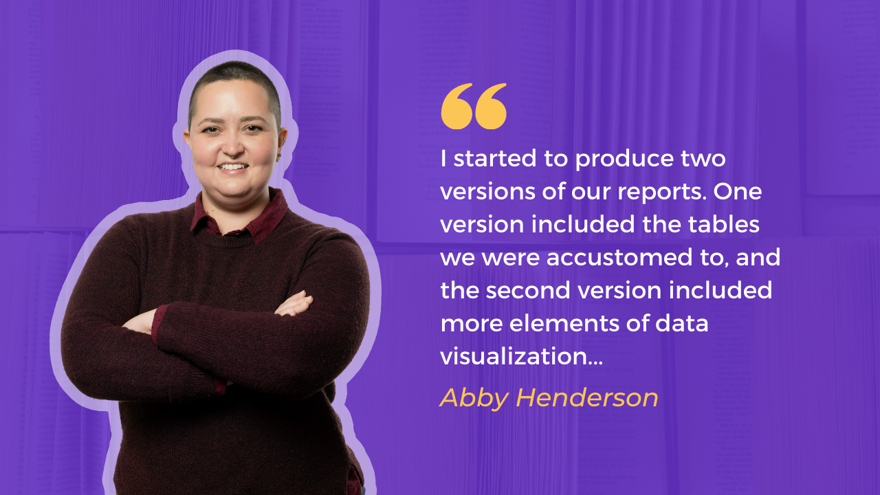 Abby Henderson's headshot and quote.