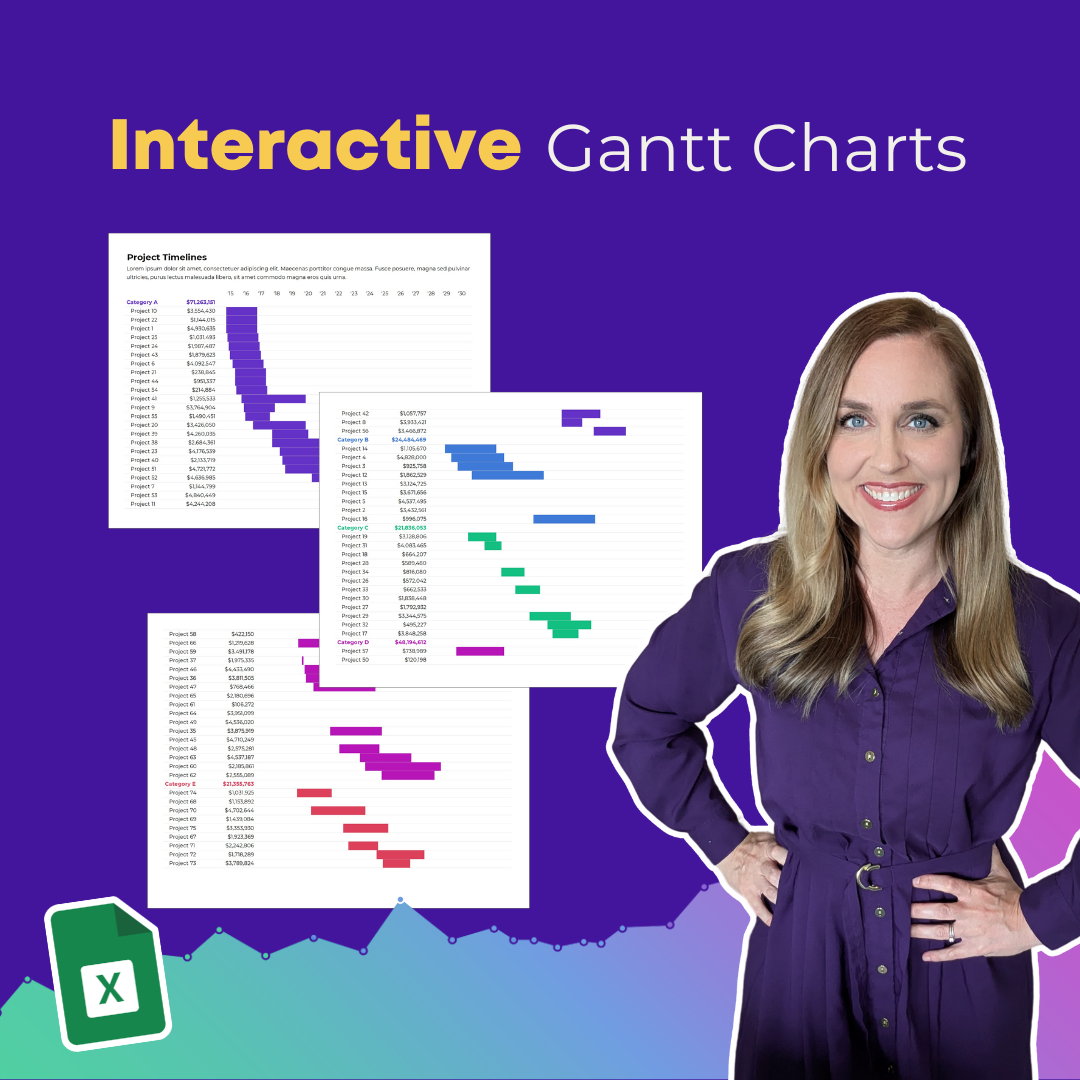 Ann K. Emery of Depict Data Studio teaches you how to make interactive Gantt charts in Microsoft Excel with formulas and conditional formatting.