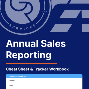 GRS Annual Sales Reporting Cheat Sheet & Tracker Workbook
