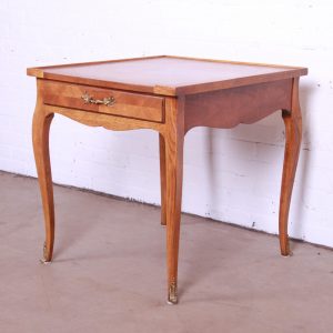 Baker Furniture French Louis XV Walnut Tea Table or Occasional Side Table