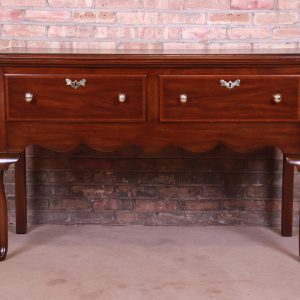 Henkel Harris Mahogany Queen Anne Sideboard Buffet, Newly Refinished
