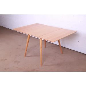 Paul McCobb Planner Group Solid Maple Drop Leaf Dining Table, Newly Refinished