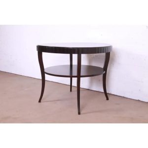 Barbara Barry for Baker Furniture Dark Mahogany Two-Tier Center Table