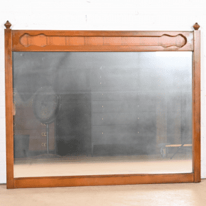 Mid-Century Modern Sculpted Walnut Framed Wall Mirror
