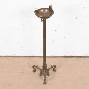 Tiffany Studios New York Art Deco Sculpted Bronze Floor Standing Ash Tray