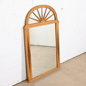 Grosfeld House Hollywood Regency Mahogany Framed Wall Mirror, Circa 1940s