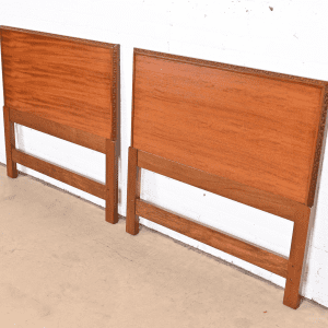 Frank Lloyd Wright Taliesin Mahogany Twin Headboards, Newly Restored
