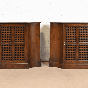 Beacon Hill Regency Walnut Cabinets or Bedside Chests, Pair