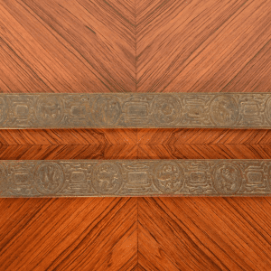 Tiffany Studios New York Zodiac Bronze Doré Blotter Ends