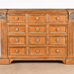 Century Furniture Italian Neoclassical Maple and Parcel Gilt Dresser Chest