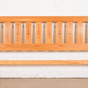 Studio Crafted Rustic Lodge Inlaid Pine King Size Headboard