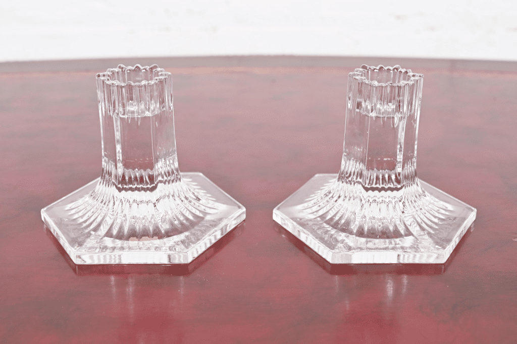 Tiffany & Co. Clear Crystal Candlesticks, Pair - LIBERTY & 33RD