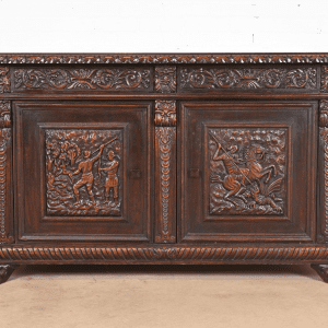 R. J. Horner Style Renaissance Revival Carved Walnut Sideboard or Bar Cabinet, Circa 1890s