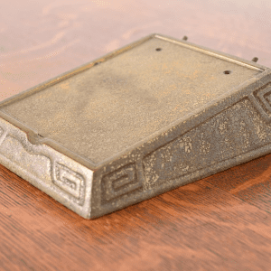 Tiffany Studios New York Greek Key Bronze Doré Desk Calendar or Stationary Holder