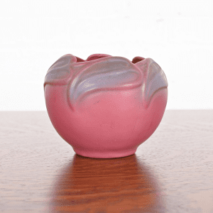 Van Briggle Arts & Crafts Floral Pink and Lavender Glazed Ceramic Vase, Early 20th Century