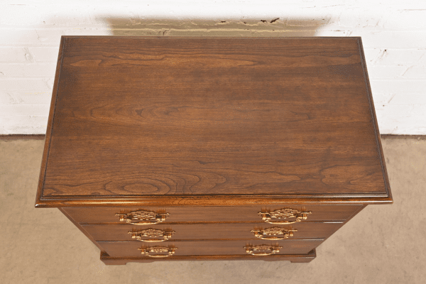 Harden Furniture Georgian Solid Cherry Wood Three-Drawer Bedside