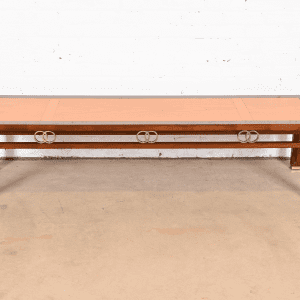 Michael Taylor for Baker Far East Collection Teak, Walnut, and Brass Coffee Table